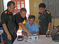 Vietnam. Training for operation of the devicefor psychophysiological testing UPFT-1/30-"Psychophysiolog"
