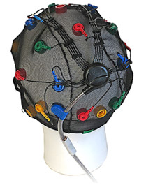 "ENCEPHALAN-KE" Electrodes & caps kit (rear view)