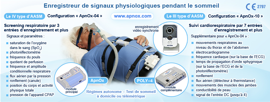 Enregistreur de signaux physiologiques pendant le sommeil